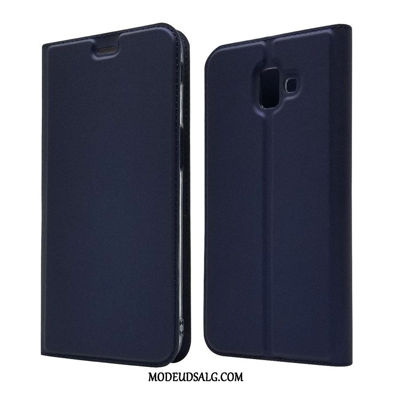Samsung Galaxy J6+ Etui Tegnebog Blå Lædertaske Folio Beskyttelse