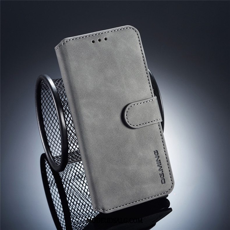 Samsung Galaxy M20 Etui Beskyttelse Grå Lædertaske Alt Inklusive Clamshell