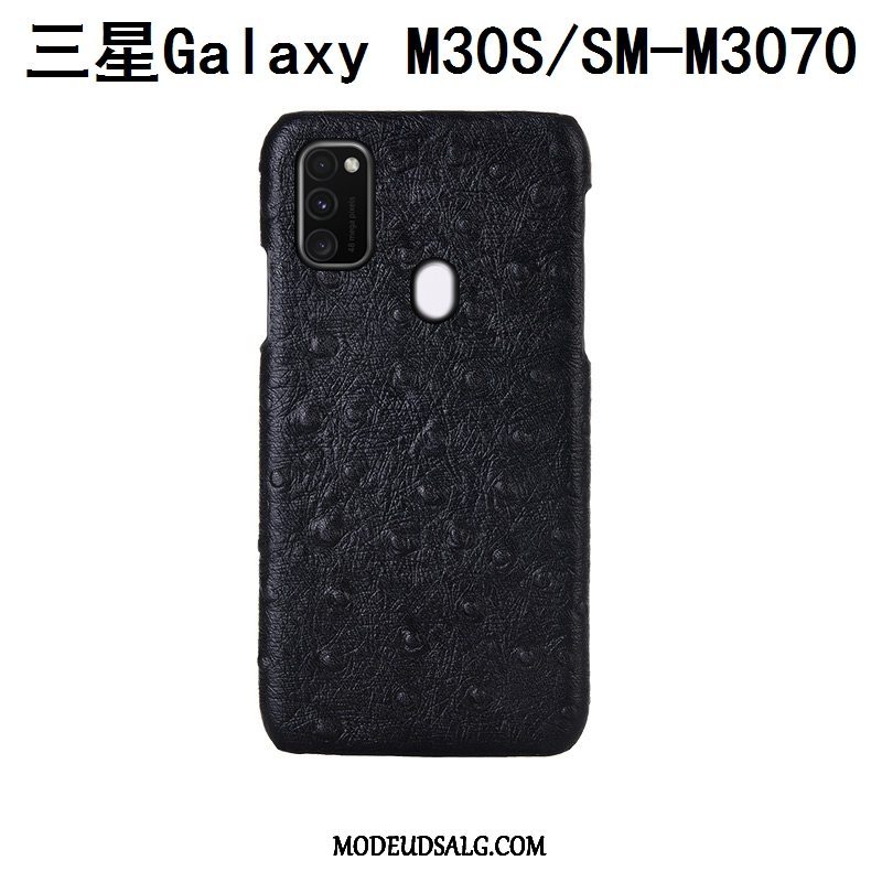 Samsung Galaxy M30s Etui Ægte Læder Mode Bagdæksel Mønster Cover