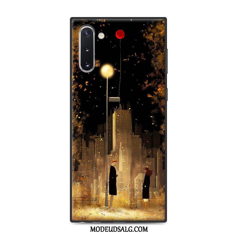Samsung Galaxy Note 10 Etui Blød Af Personlighed Cover Kunst Sort