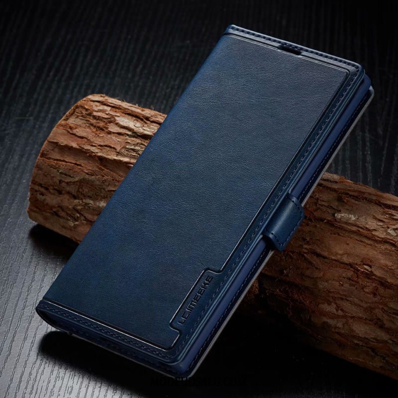 Samsung Galaxy Note 10 Etui / Cover Business Trend Folio Blå Lædertaske