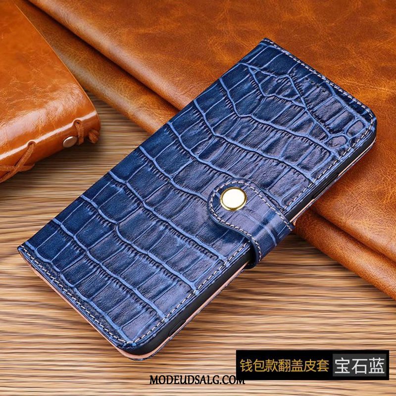 Samsung Galaxy Note 10 Etui Lædertaske Blå Folio