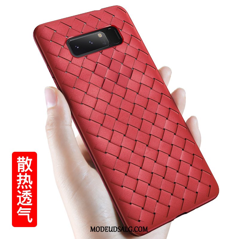 Samsung Galaxy Note 8 Etui / Cover Udstrålende Alt Inklusive Åndbar Rød Net Red