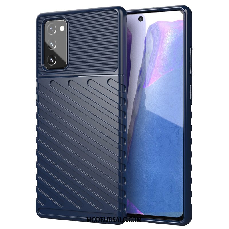Samsung Galaxy Note20 Etui / Cover Mørkeblå Anti-fald Silikone