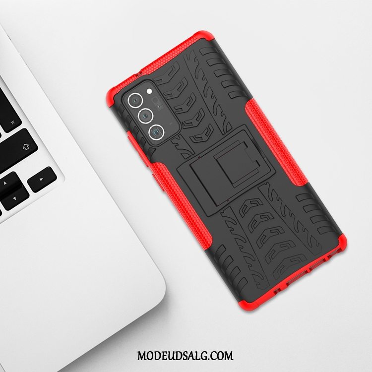 Samsung Galaxy Note20 Etui / Cover Skridsikre Alt Inklusive Silikone Rød