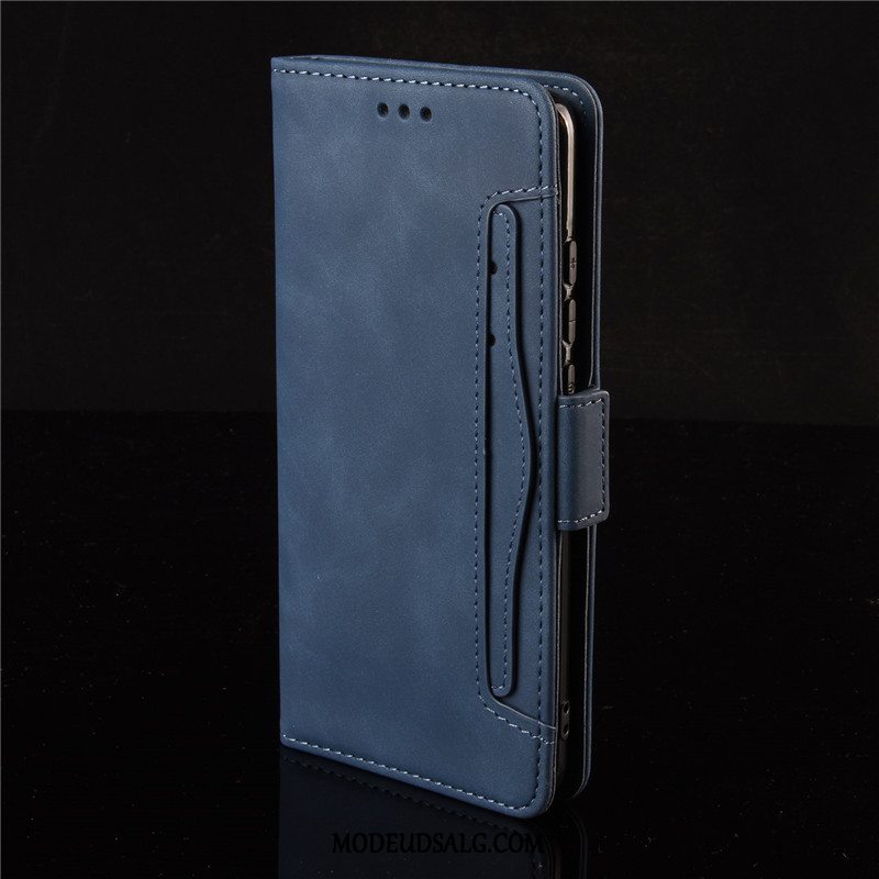 Samsung Galaxy Note20 Etui Folio Cyan Kort Cover Lædertaske