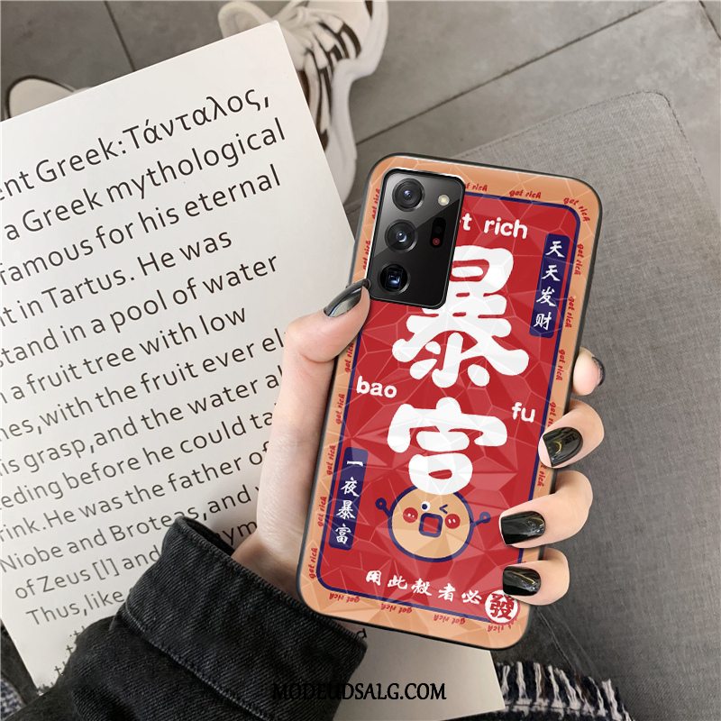 Samsung Galaxy Note20 Ultra Etui Cover Rød Joyous Mønster Beskyttelse