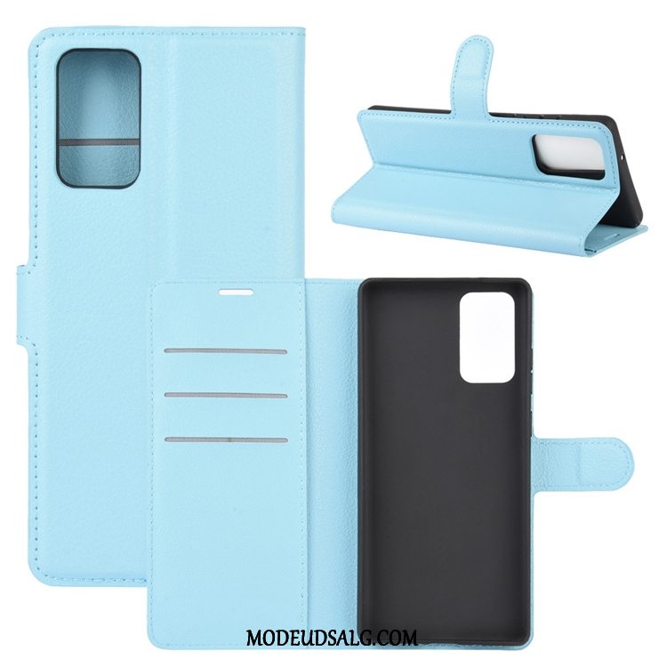 Samsung Galaxy Note20 Ultra Etui Lædertaske Kort Nubuck Skridsikre Clamshell