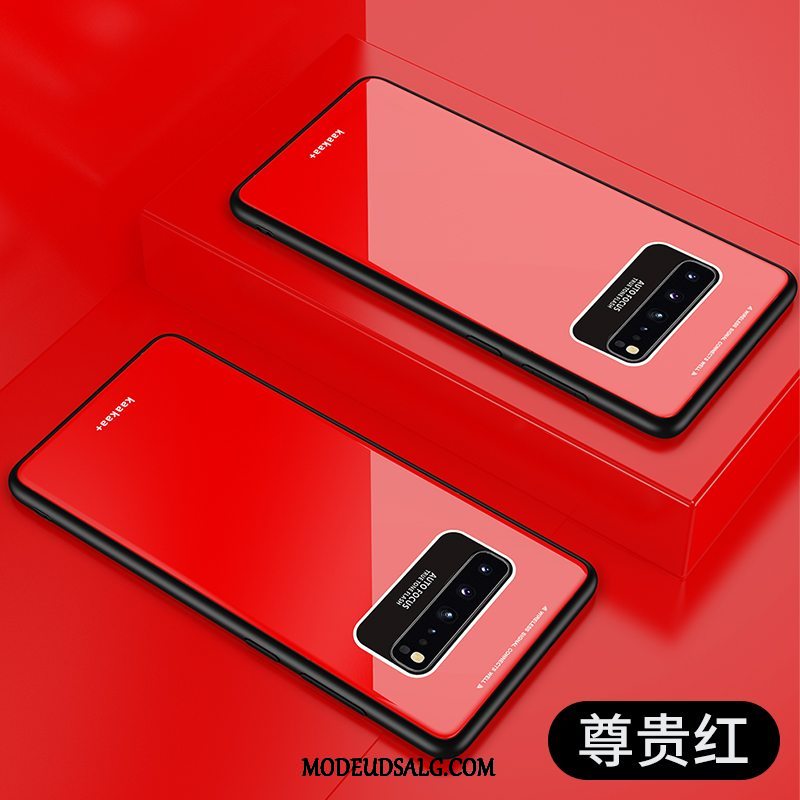 Samsung Galaxy S10 5g Etui Rød Ny Net Red Glas Hærdning