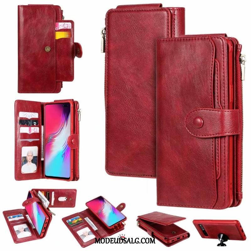 Samsung Galaxy S10 5g Etui Rød Vintage Beskyttelse Lædertaske