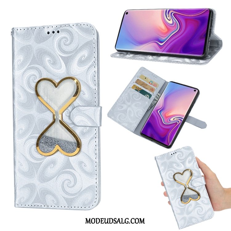 Samsung Galaxy S10 Etui / Cover Folio Hvid Lædertaske Quicksand Anti-fald