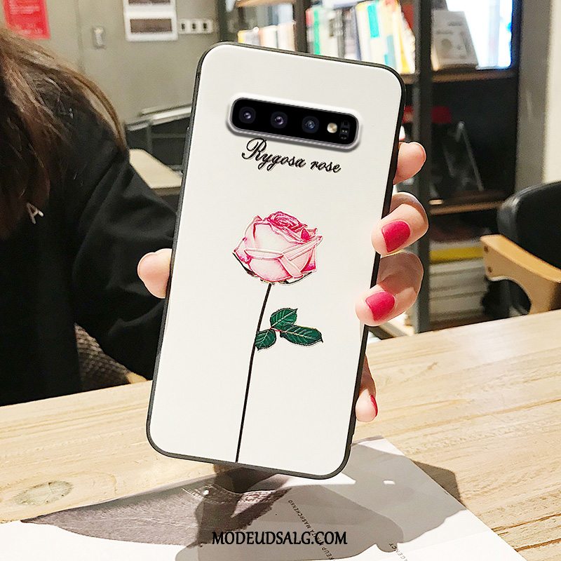 Samsung Galaxy S10+ Etui / Cover Kreativ Blød Net Red Blomster Af Personlighed