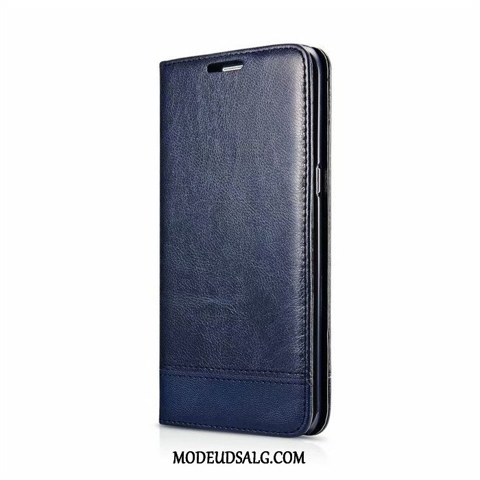 Samsung Galaxy S6 Edge Etui Blå Lædertaske Folio