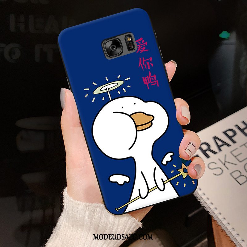 Samsung Galaxy S6 Edge Etui / Cover Blå Smuk Blød Cartoon Anti-fald
