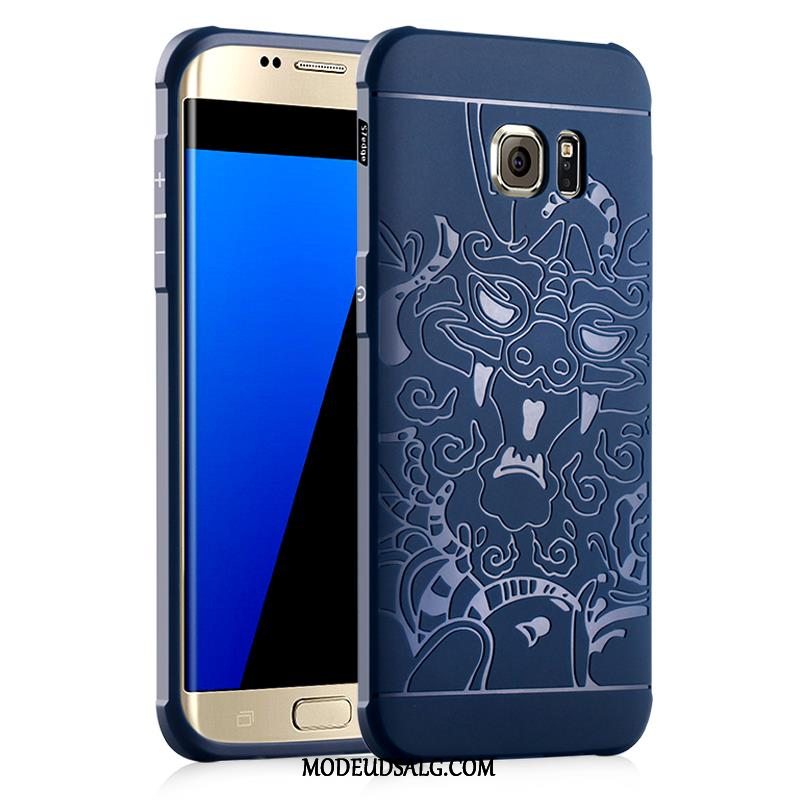 Samsung Galaxy S7 Edge Etui Silikone Dragon Blå