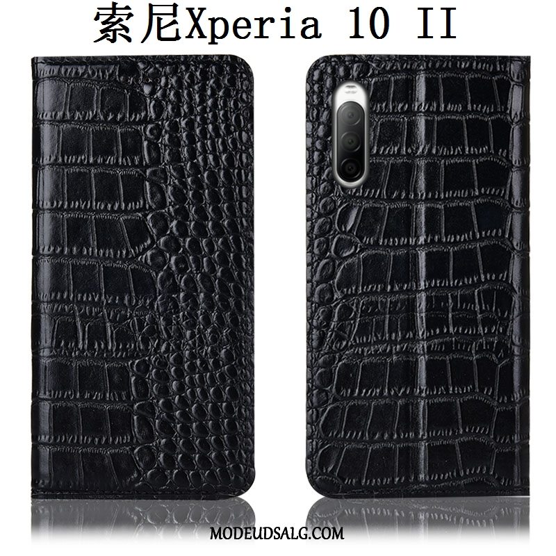 Sony Xperia 10 Ii Etui Krokodille Alt Inklusive Folio Lædertaske Beskyttelse