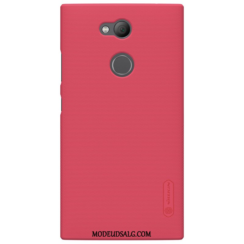Sony Xperia L2 Etui Anti-fald Rød Nubuck Cover Beskyttelse