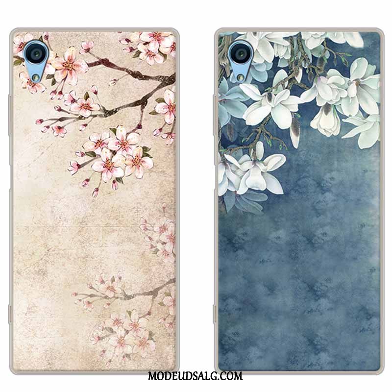 Sony Xperia Xa Etui / Cover Blomster Trend Silikone Anti-fald Gul