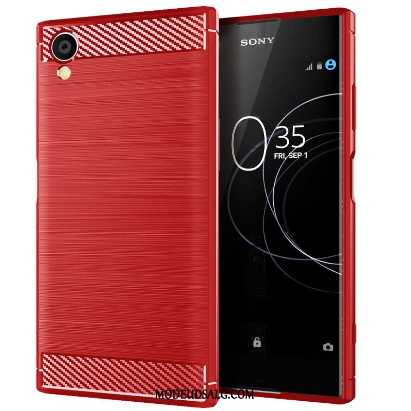 Sony Xperia Xa1 Etui Rød Silikone Cover Beskyttelse Silke
