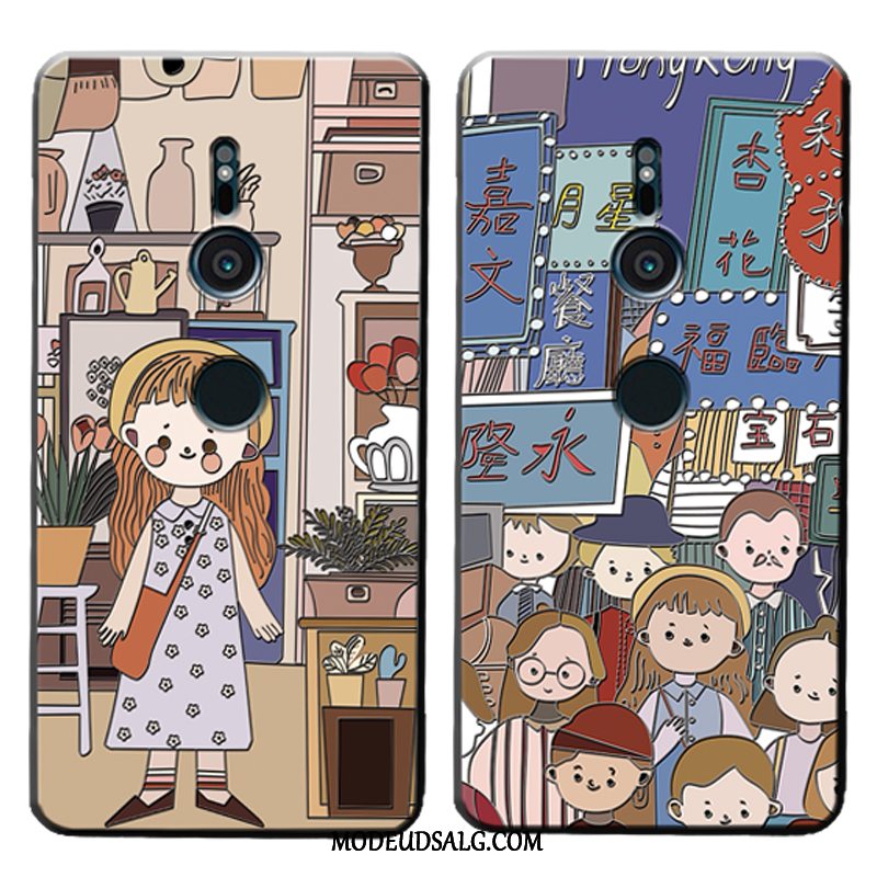 Sony Xperia Xz2 Etui Beskyttelse Smuk Cartoon Blød Alt Inklusive