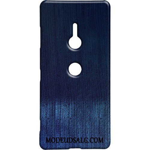 Sony Xperia Xz3 Etui Nubuck Metal Trend Mørkeblå Beskyttelse