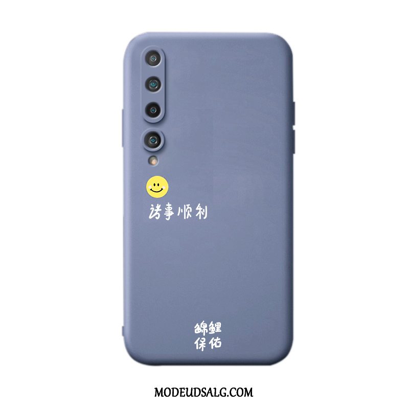 Xiaomi Mi 10 Etui Anti-fald Nubuck Lille Sektion Vind Blå