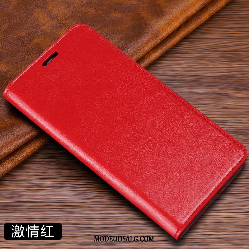 Xiaomi Mi 10 Pro Etui / Cover Fold Folio Lædertaske Rød Lille Sektion