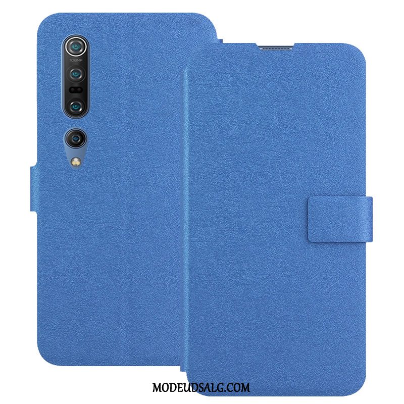 Xiaomi Mi 10 Pro Etui / Cover Kort Lædertaske Blå Beskyttelse