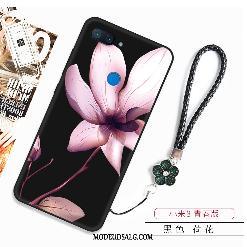 Xiaomi Mi 8 Lite Etui Mønster Kreativ Beskyttelse Sort Alt Inklusive