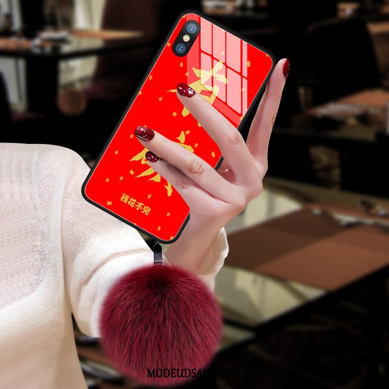 Xiaomi Mi 8 Pro Etui / Cover Kinesisk Stil Ny Rød Pels Bold Lille Sektion