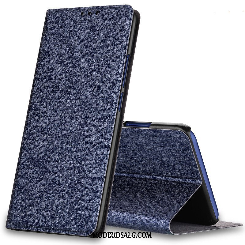 Xiaomi Mi 9t Pro Etui Dobbeltsidet Lille Sektion Lædertaske Fold Blå