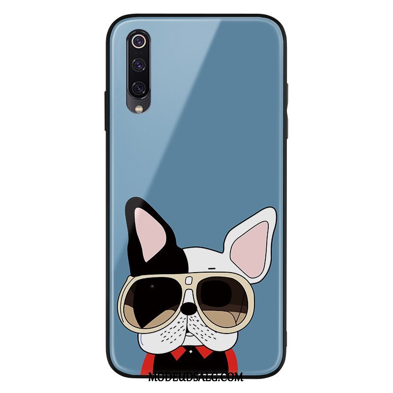 Xiaomi Mi A3 Etui / Cover Kreativ Hund Blå Cartoon Glas