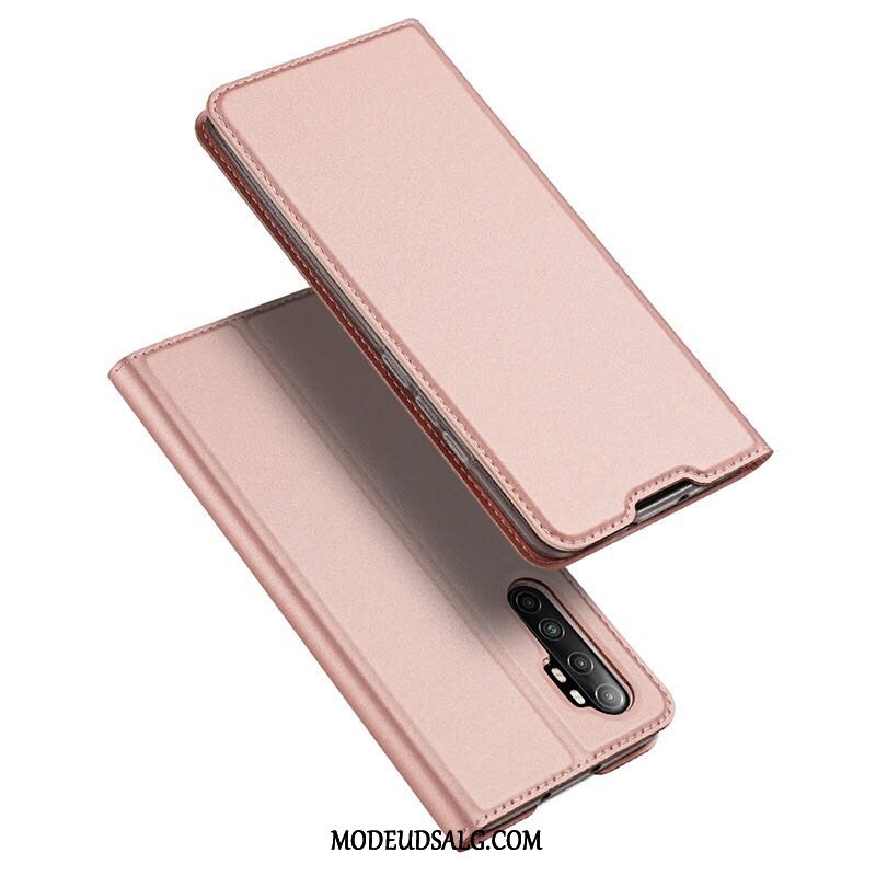 Xiaomi Mi Note 10 Lite Etui / Cover Lille Sektion Lyserød Business Lædertaske