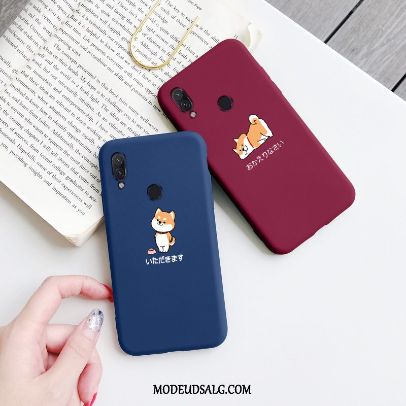 Xiaomi Redmi 7 Etui / Cover Nubuck Alt Inklusive Smuk Silikone Blå