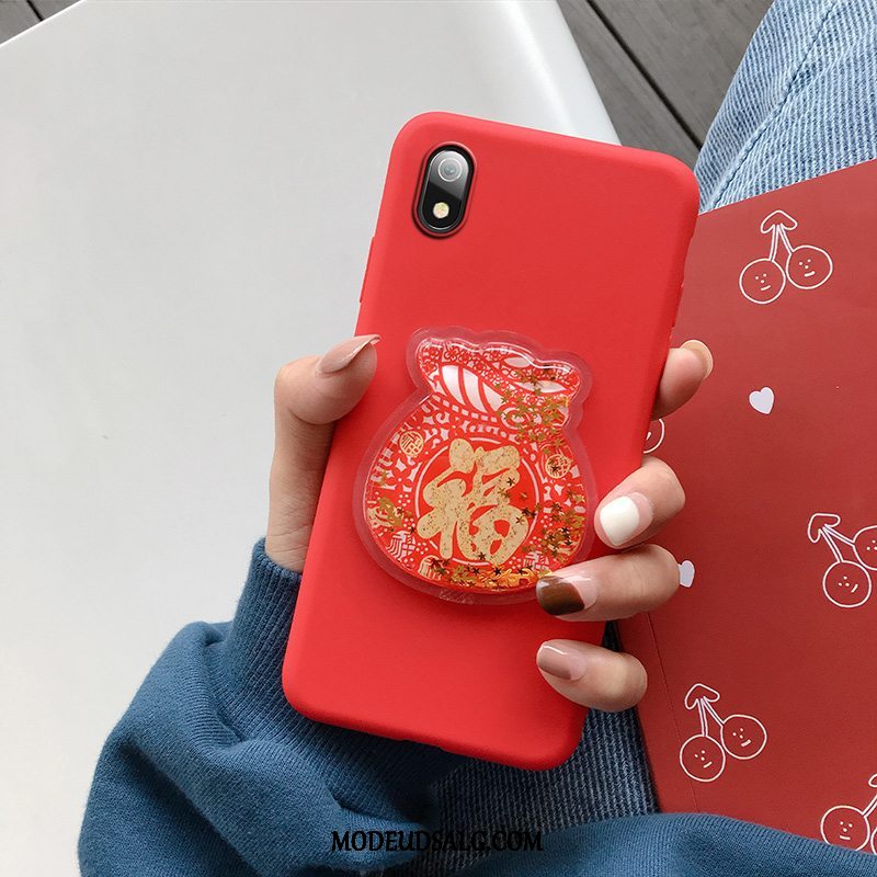 Xiaomi Redmi 7a Etui / Cover Trendy Net Red Anti-fald Beskyttelse