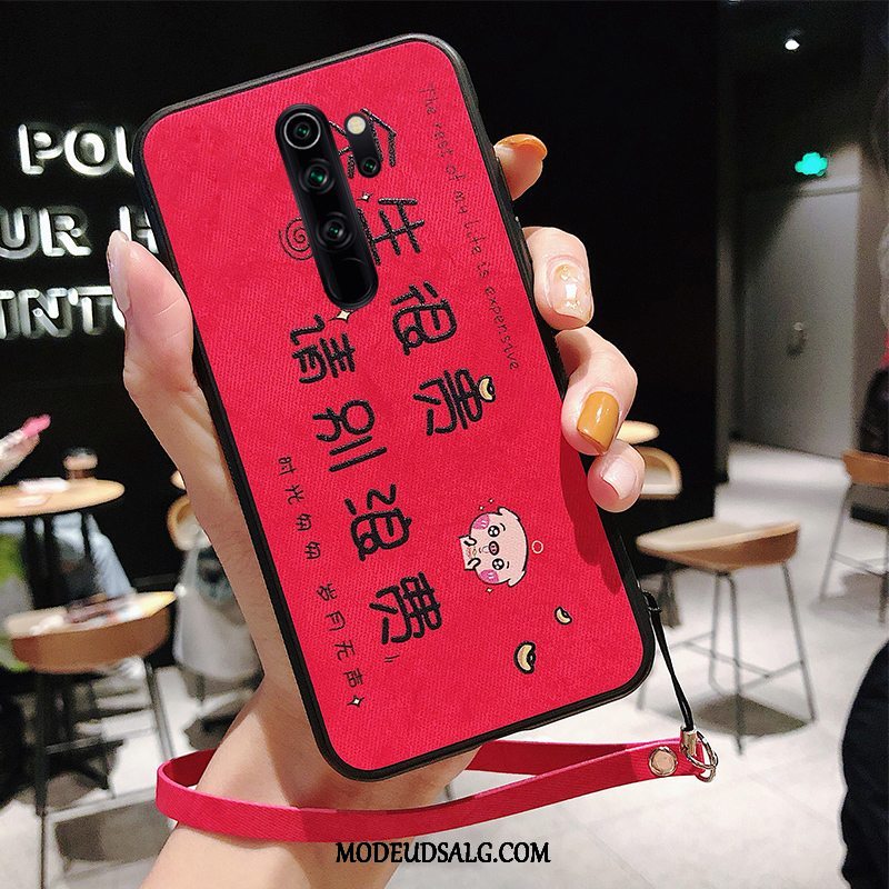 Xiaomi Redmi Note 8 Pro Etui / Cover Hærdning Rød Anti-fald Klud Membrane