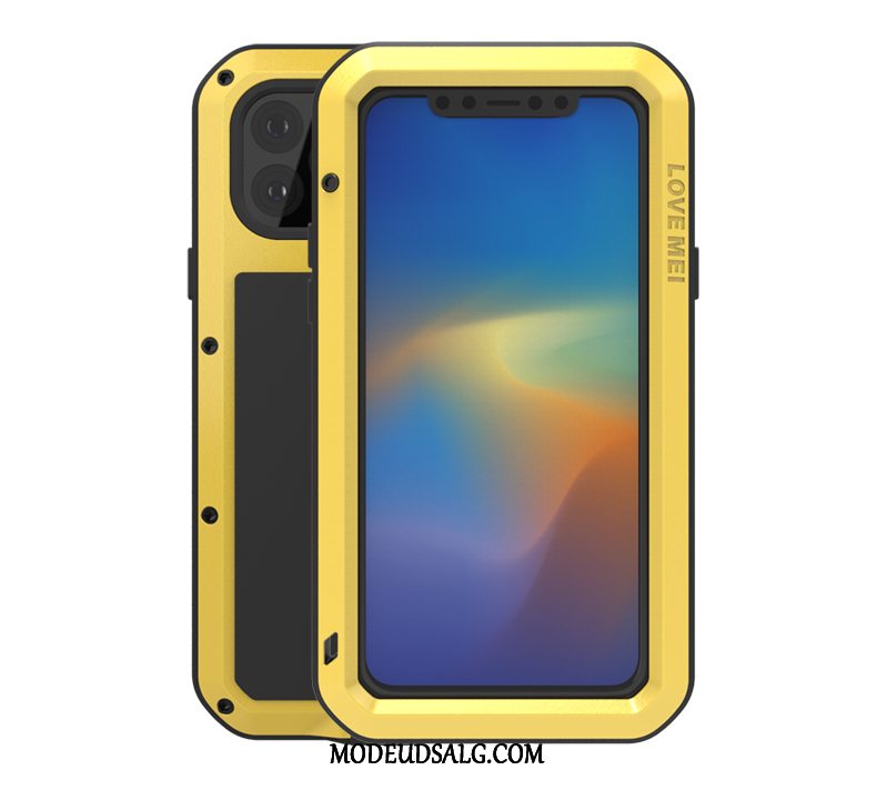 iPhone 11 Pro Max Etui Silikone Tre Forsvar Hård Cover Metal