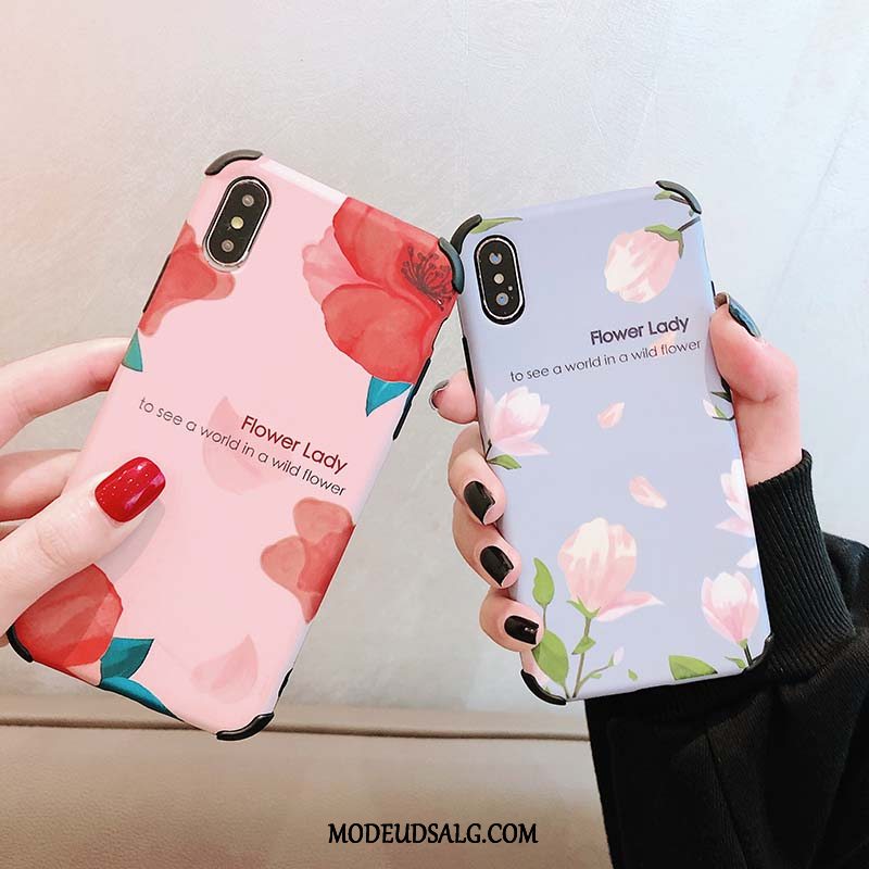 iPhone X Etui / Cover Anti-fald Blomster Net Red Elskeren Simple