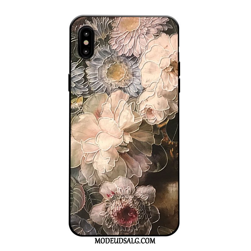 iPhone Xs Max Etui / Cover Vind Pæon Cherry Kunst Rose