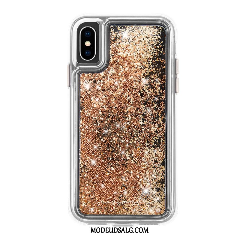 iPhone Xs Max Etui Guld Net Red Cover Beskyttelse Quicksand